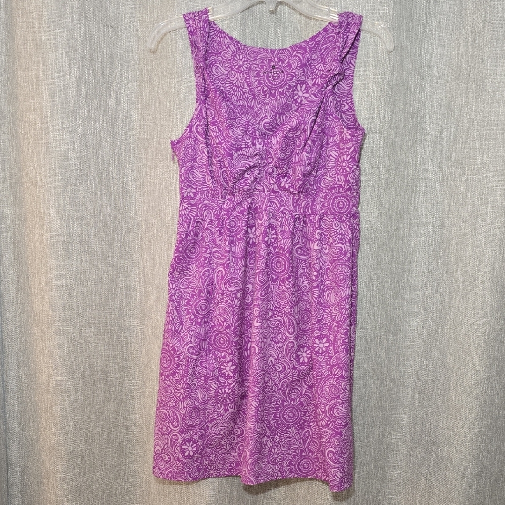 Athleta Nearly Knotical Purple Paisley Dress Size 4